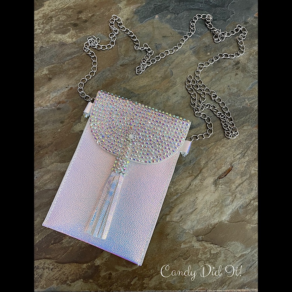 NWT Totally Bling Iridescent Crossbody/Cell Case
